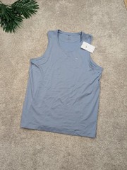 Nike Yoga Dri-FIT Shirt Mens Small Blue Tank Top Lightweight Run Train $55.00