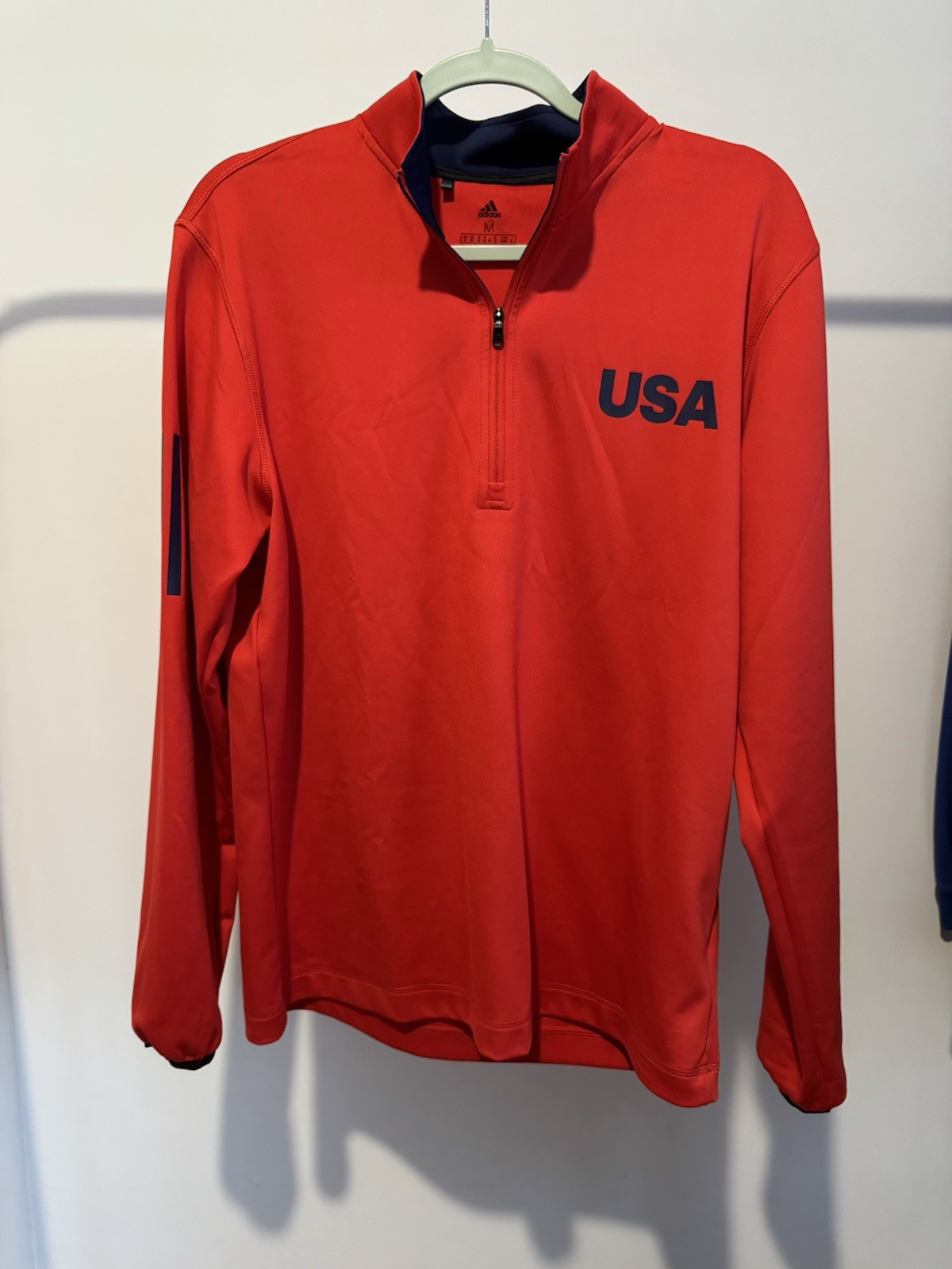 Adidas Team USA Golf Pullover M | Quarter Zip | Red | Olympic Style | Excellent gallery