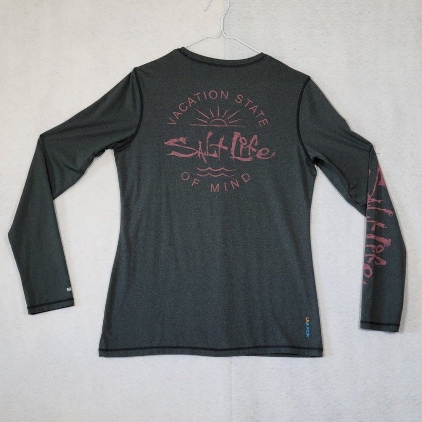 Salt Life Long Sleeve SLX uVapor Performance Fabric T-Shirt, Men Sz M, PRE-OWNED gallery