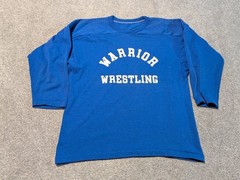 Vintage Wrestling Jersey Mens Medium? Blue Cotton Blend Shirt 70s