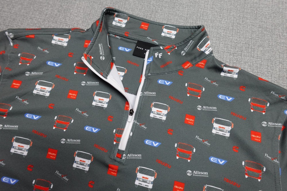 Fore Fathers Quarter Zip Mens XL Gray Isuzu Trucks Allison Transmission EV Golf