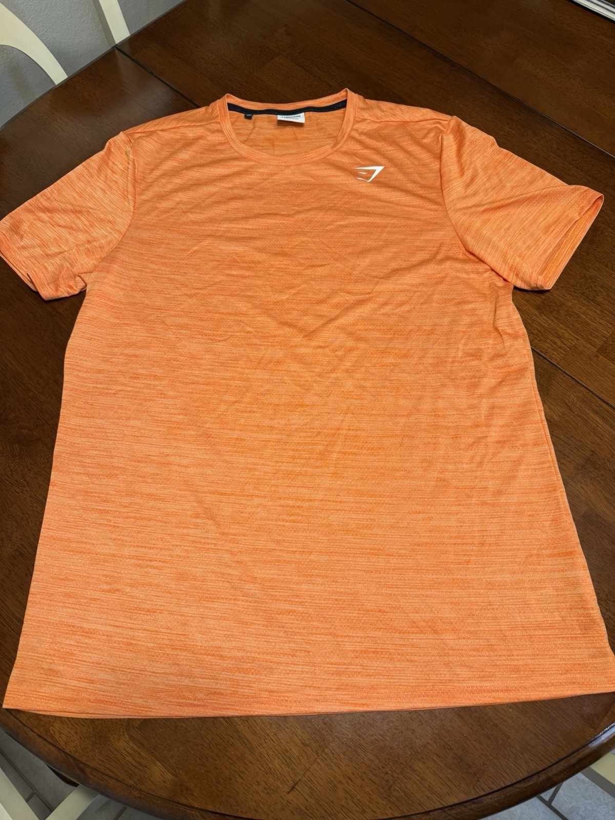 Gymshark Shirt Men’s Arrival Marl Size XL Orange Lightweight Moisture Wicking gallery
