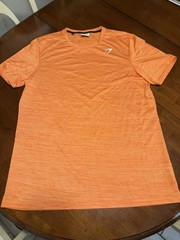 Gymshark Shirt Men’s Arrival Marl Size XL Orange Lightweight Moisture Wicking