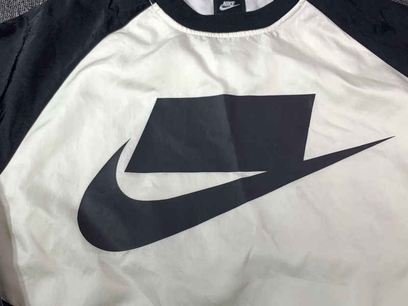 Nike NSW Men's Windrunner Black Off White Mens Small Sweatshirt Crew Neck gallery