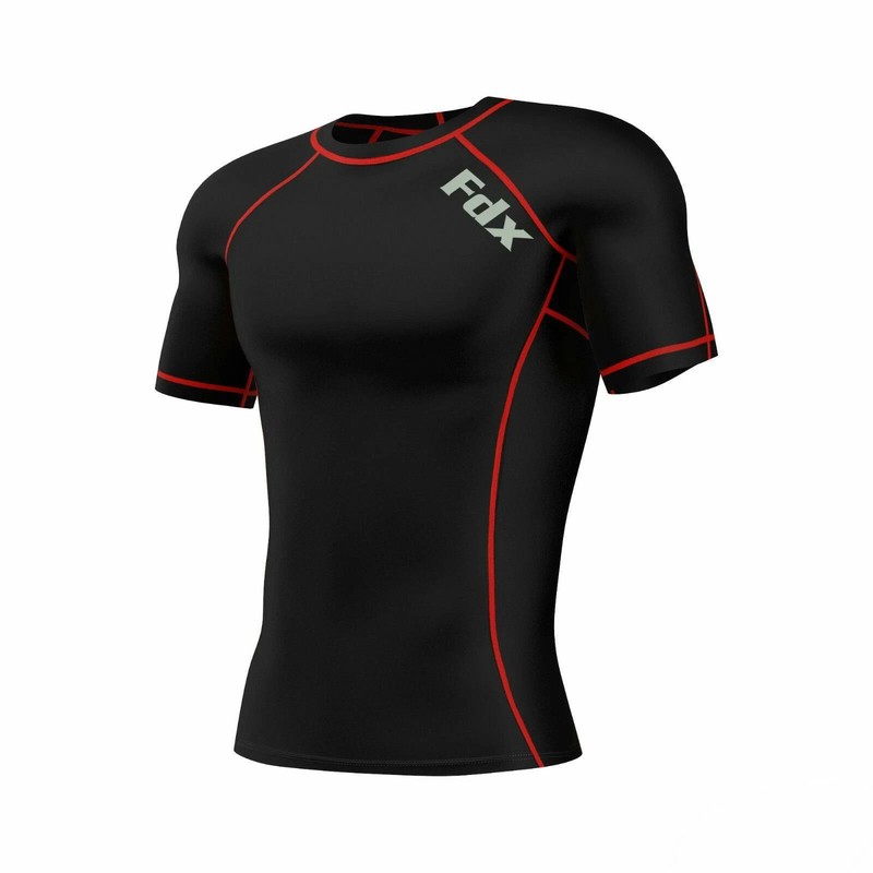 FDX Mens Compression Armour Base Layer Top Half Sleeve Thermal Gym Sports Shirt gallery