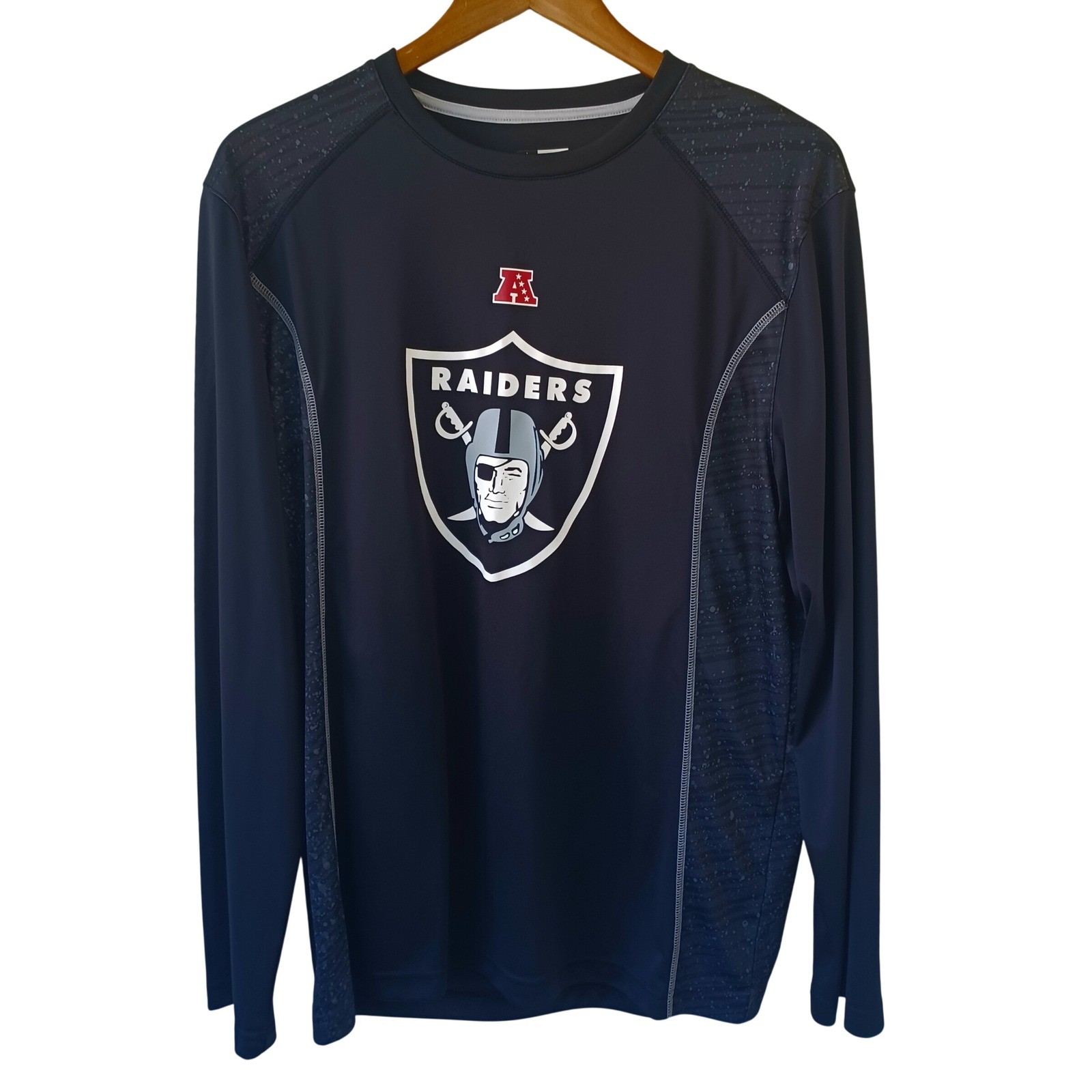 NFL Team Apparel Las Vegas Raiders TX3 Cool Long Sleeve Performance Shirt Mens L gallery
