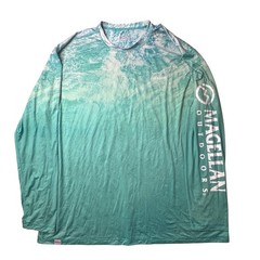 Magellan Shirt Men XL Teal Realtree Aspect Ombre Long Sleeve Fishing Performance