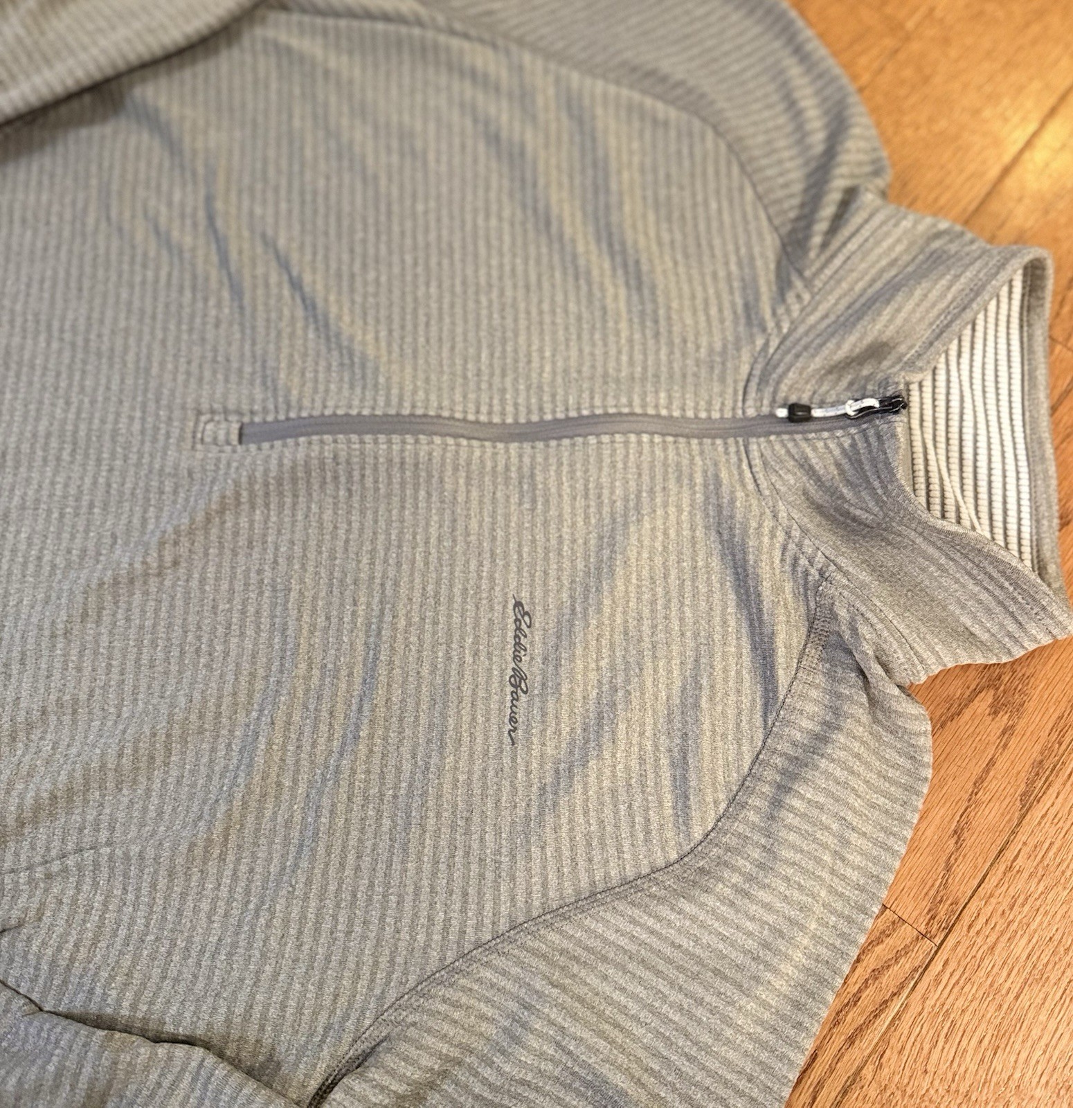 Eddie Bauer First Ascent 1/2 Zip Pullover Men's M Grey Performance Golf Running gallery