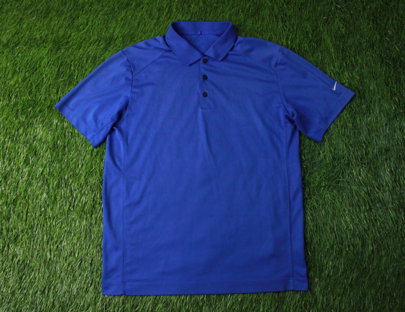 NIKE GOLF DRI-FIT 2015 MEN TRAINING SPORT BLUE POLO SHIRT JERSEY ORIGINAL SIZE M gallery