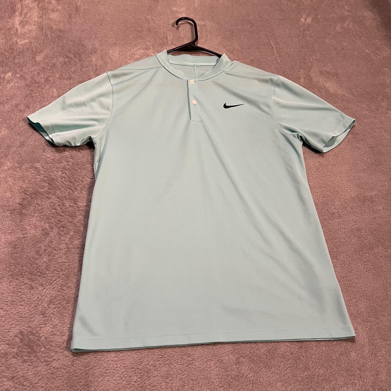 Nike Dri-FIT Victory Blade Collar Shirt Mens Small Mint Short Sleeve Athletic gallery