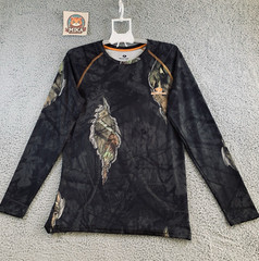 Mossy Oak Active Top Men’s Hunting Long Sleeve No Fly Zone Shirt camo Size S