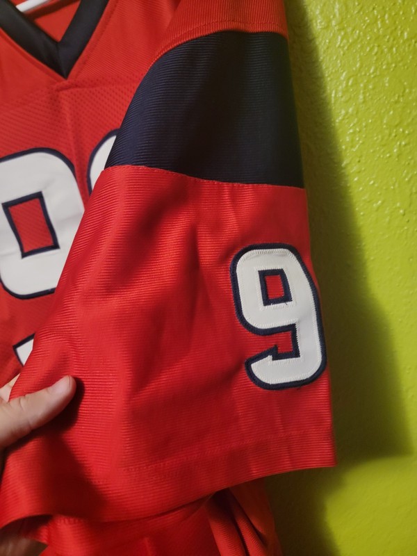 J.J. Watt Alternate Red Stitched Football Jersey Houston 2XL-XL #99 EUC Sewn gallery