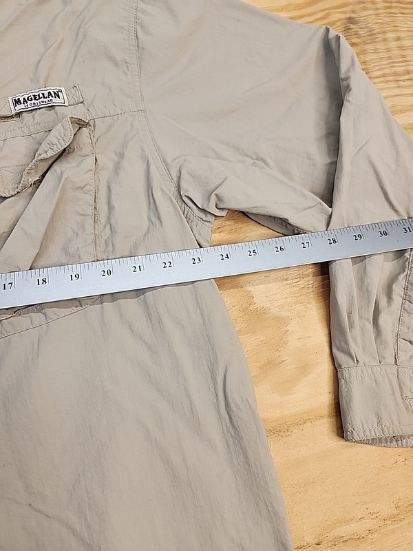 Magellan Beige Nylon Fishing Outdoors Shirt Vented Lightweight Mens XL L/S gallery