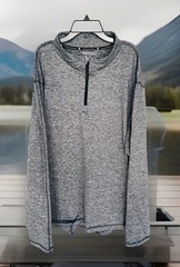 Kenneth Cole long sleeve Clima Control Performance 1/4 zip grey pullover Sz 2X