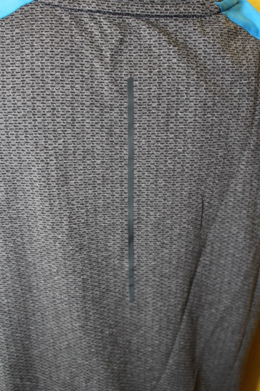 MTA Sport Mens Shirt Large Multi Medium Stripe Polyester Stretch Gray Blue gallery