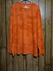Champion Men’s Orange Camo Long Sleeve Top Adult Size 2XL