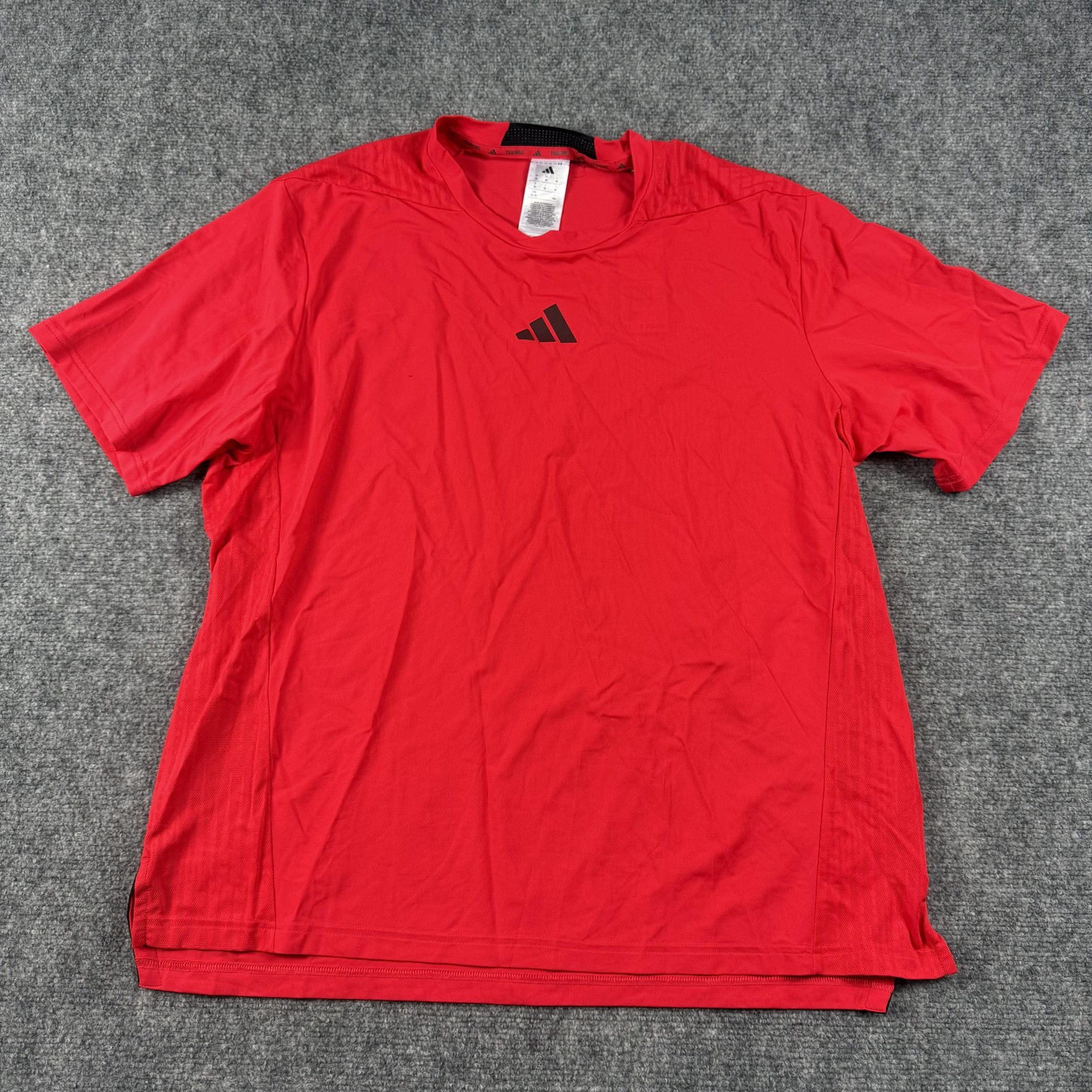 Adidas D4T INT Tee Shirt Mens XL Pure Ruby Red Climacool Athletic Training Top gallery