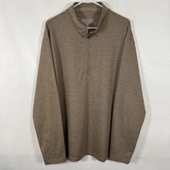 Maelreg 1/4 Zip Performance Pullover Mens 2XL XXL Brown Houndstooth Performance
