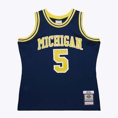 Mens Mitchell & Ness NCAA DARK JERSEY MICHIGAN 1991 JALEN ROSE