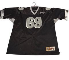 Playerz 69 Jersey Black XL Vintage Hip Hop Streetwear Graffiti DAMAGED READ