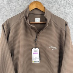 Callaway Sweatshirt Mens 2XL Brown Opti-Dri Quarter Zip Golf UPF 50 Pullover