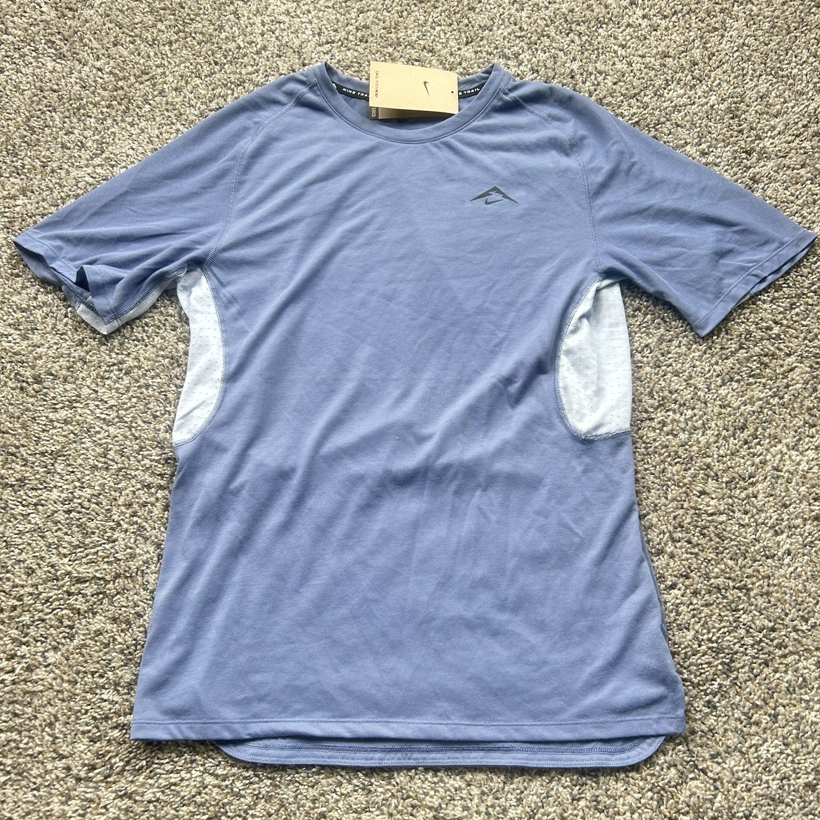 Nike Trail Dri-Fit Solar Chase Running Shirt Indigo Blue Men's Small HJ3580-499 gallery