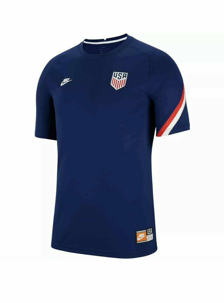 Nike Men's USA '20 Prematch Navy Performance T-Shirt Soccer All Sizes CD2582-421 gallery