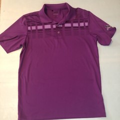 Golf Shirt Mens M Adidas Men’s Polo3 Button Up SweetWater CC Purple