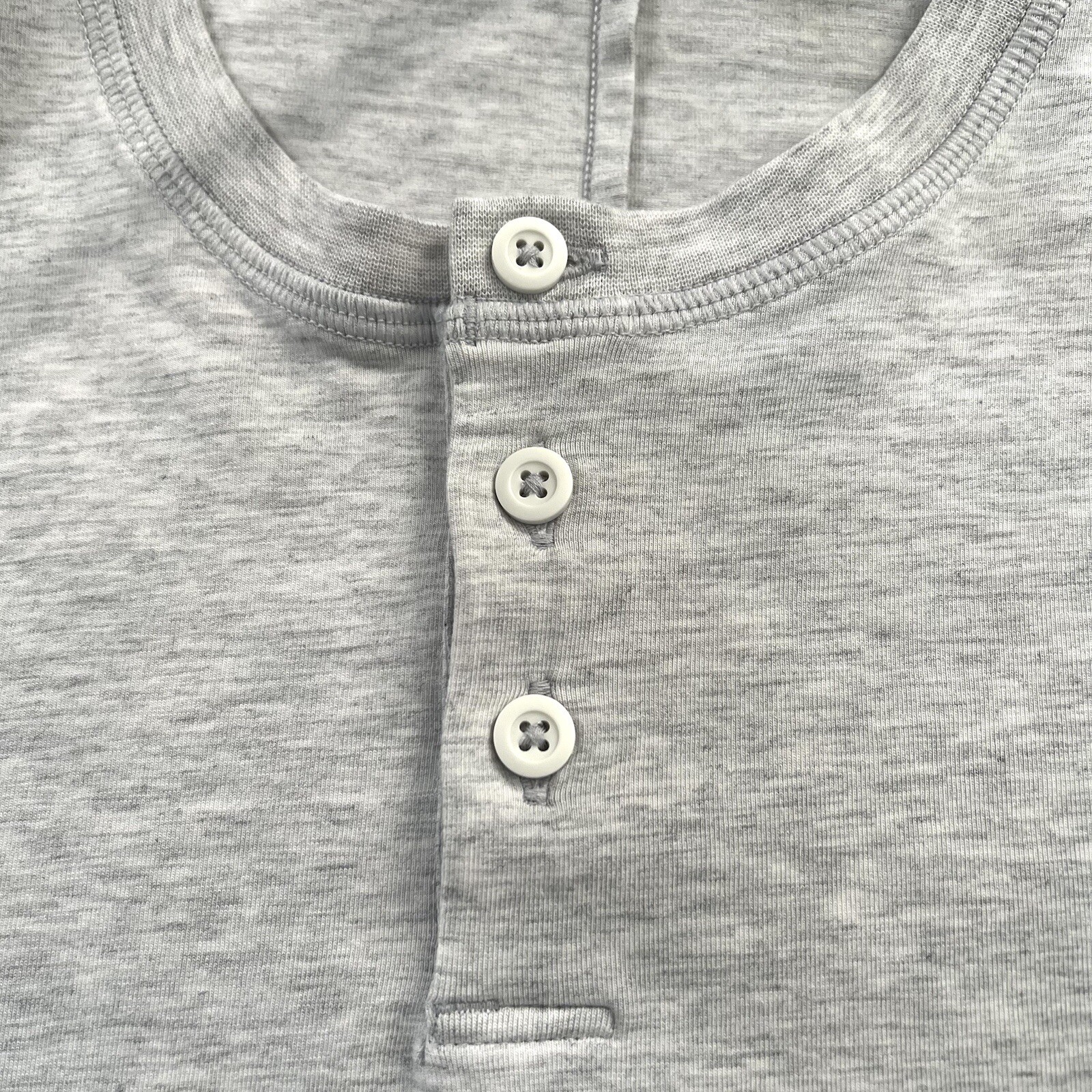 Lululemon Men 5 Year Basic LS Henley Light Grey Pima Cotton Long Sleeve Shirt S gallery