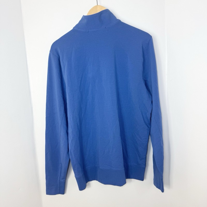 B Draddy Russel 1/4 Zip Pullover Mens M Pima Cotton Blue Golf Stretch Casual gallery