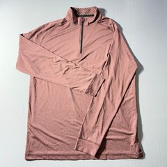 Swannies Mens Large Quarter Zip Golf Pullover Heathered Mauve The Foothills Logo