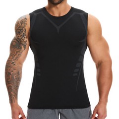 1/2 PACK Mens Compression Vest Quick-Drying Tank Top Sleeveless Breathable Gym