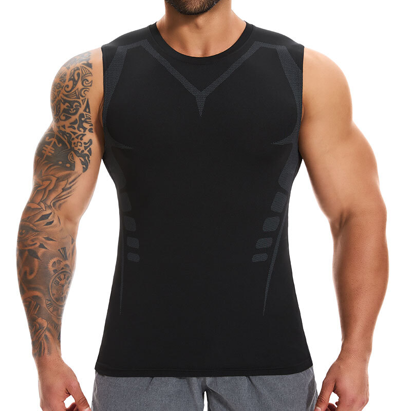 1/2Pcs Mens Compression Sport Vest Tight Tank Base Layer Sleeveless Top Singlet gallery