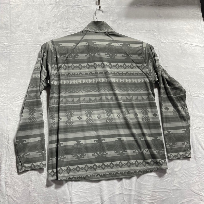 Chubbies Mens Quarter Zip Pullover Gray Pattern Stretch Performance Size XL gallery