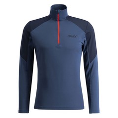 SWIX Men’s Infinity Light Half Zip Lake Blue/Dark Navy Shirt (10153-24-75404)