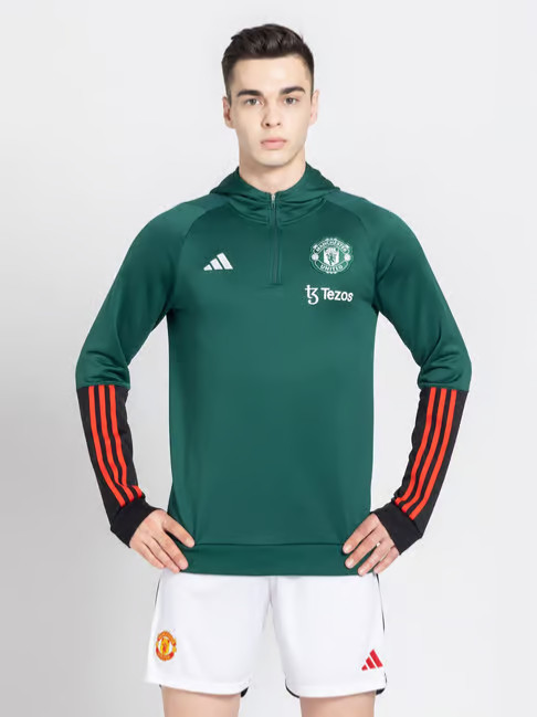 Adidas Premier League Manchester United 2023/24 Raglan Zip Training Top gallery