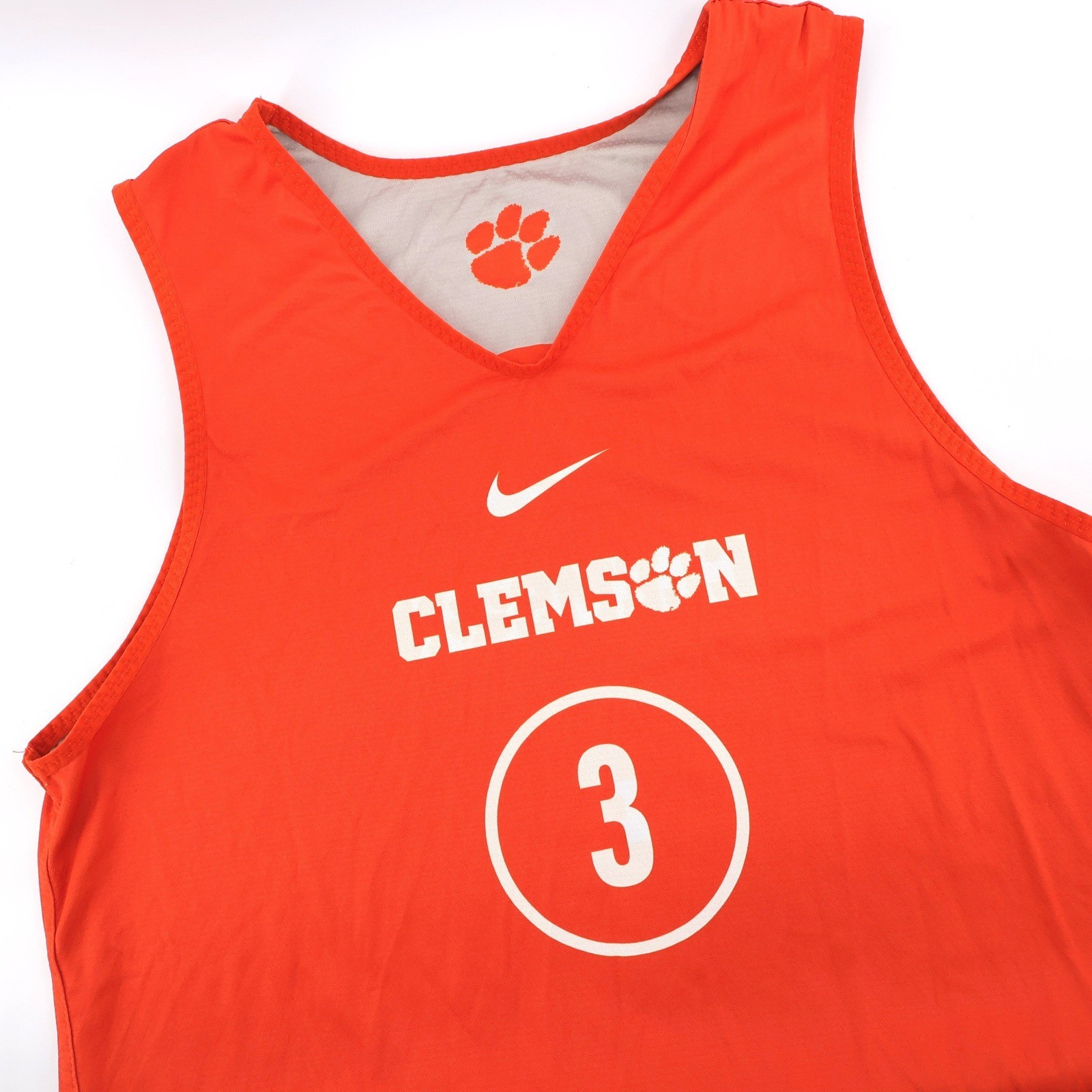 Nike Clemson Tigers #3 Reversible Practice Basketball Jersey Team Issued Mens M gallery