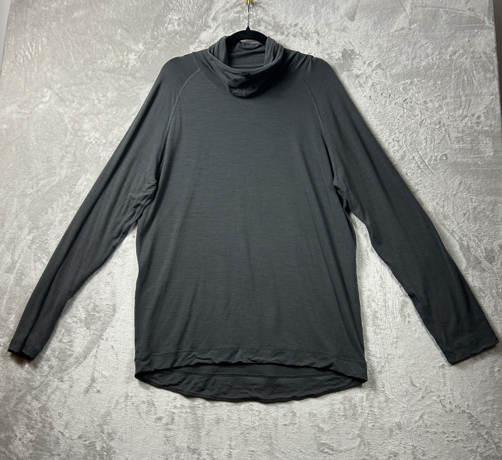 Vollebak Planet Earth Base Layer Shirt Merino Wool Grey Mens Size XX Large 2XL