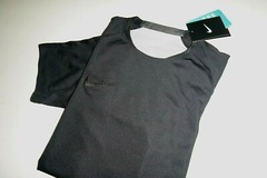 nike mens dri-fit Football fitted crew neck mesh knit soccer t-shirt -Sm -black