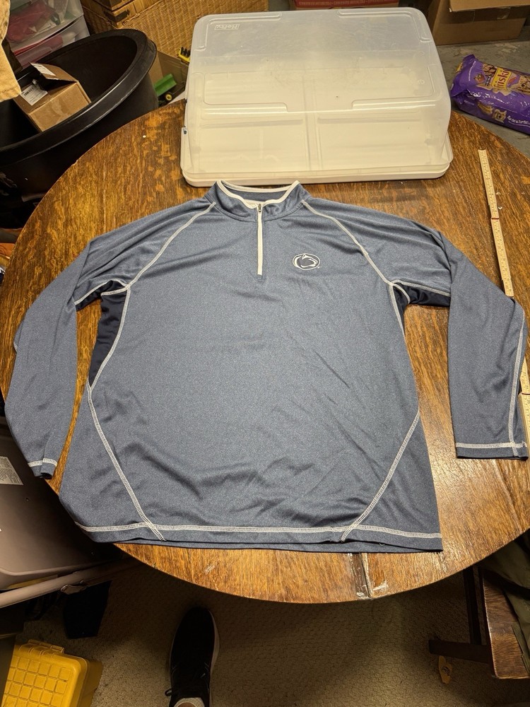 Penn State Sweater Mens 2XL 1/4 Zip Navy Blue Nittany Lions Pullover Colosseum