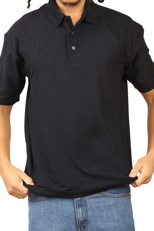 3 Pack Mens polo shirt 50/50 Polo Shirts Plain Unisex Men Tee T Shirt cotton gallery