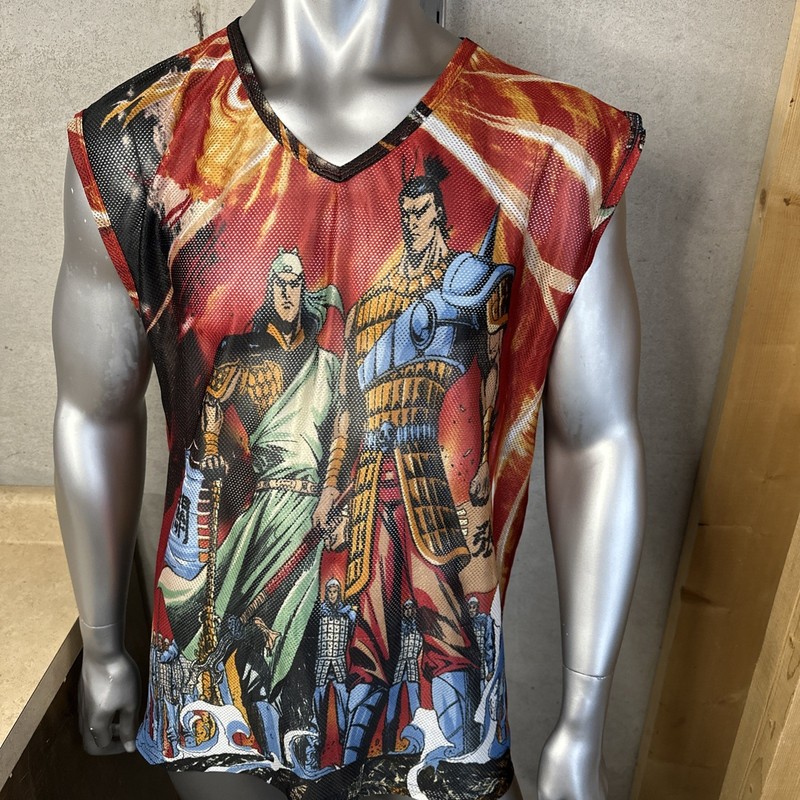 Claudio Nucci Sheer Jersey Tank Top Warriors Men’s XL All Over Print gallery