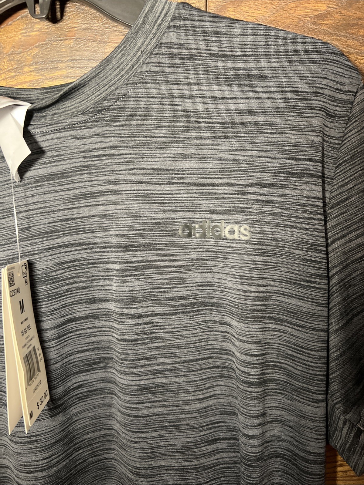 Adidas Performance Men's 3S SS Top T-Shirt Tee, Grey, M, New gallery