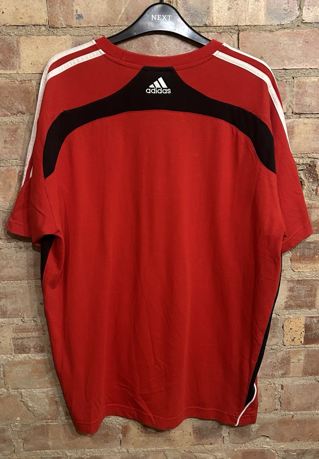 Adidas Climalite Red Training Shirt Size 44/46 US Large 46” Cotton 2009 gallery