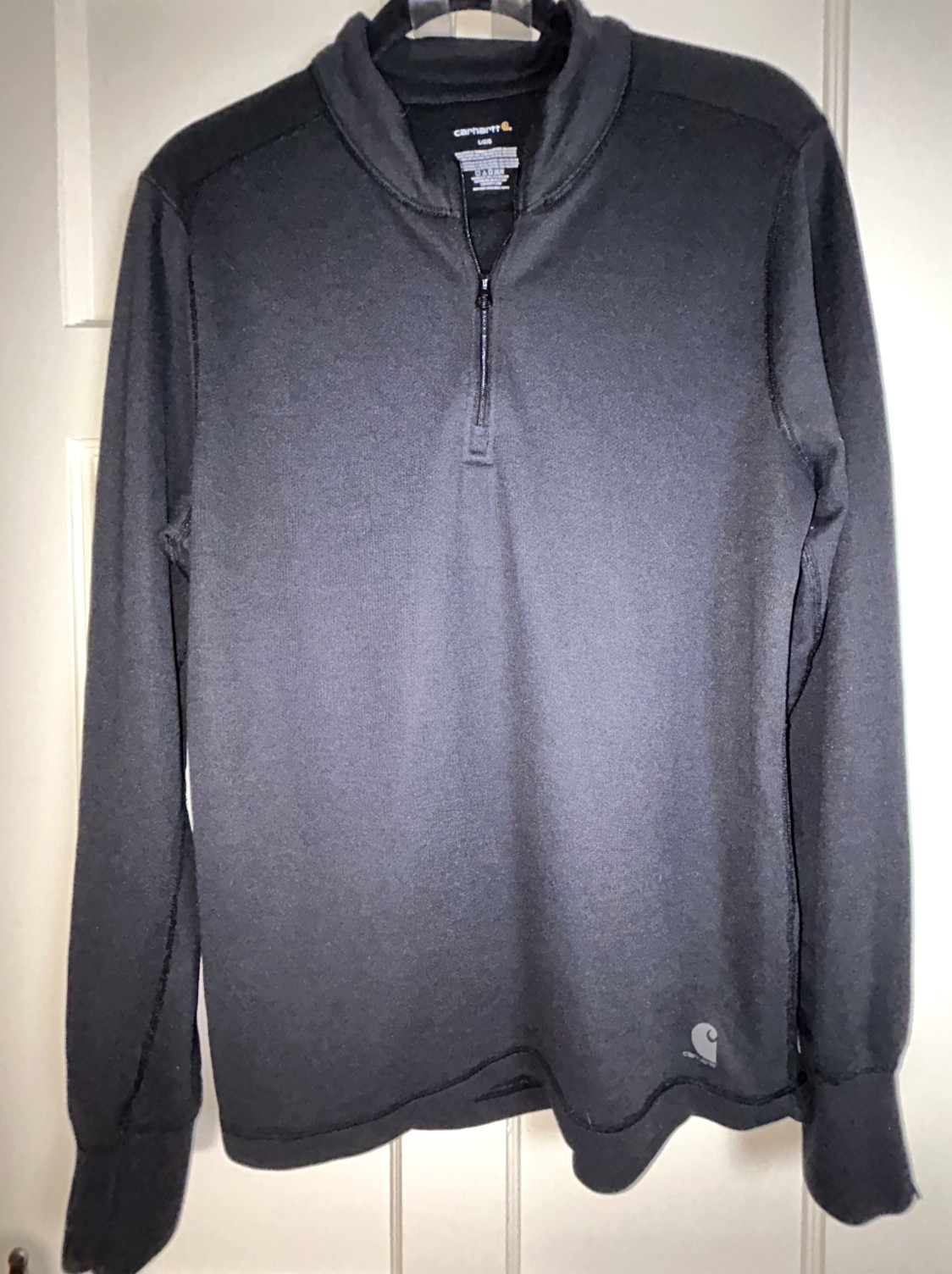 Carhartt Force Extremes Men Size Large - Black Thermal Base Layer 1/4 Zip Shirt gallery