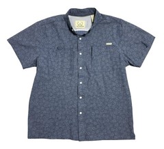 Tallwoods Element Wear Shirt Mens Large Blue Vented Mesh Lined Fishing Stretch