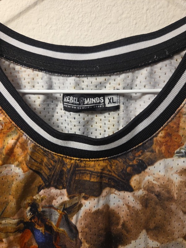 Men's Rebel Angels Artwork Sleveless Basketball Jersey Tank Shirt size 2XL gallery