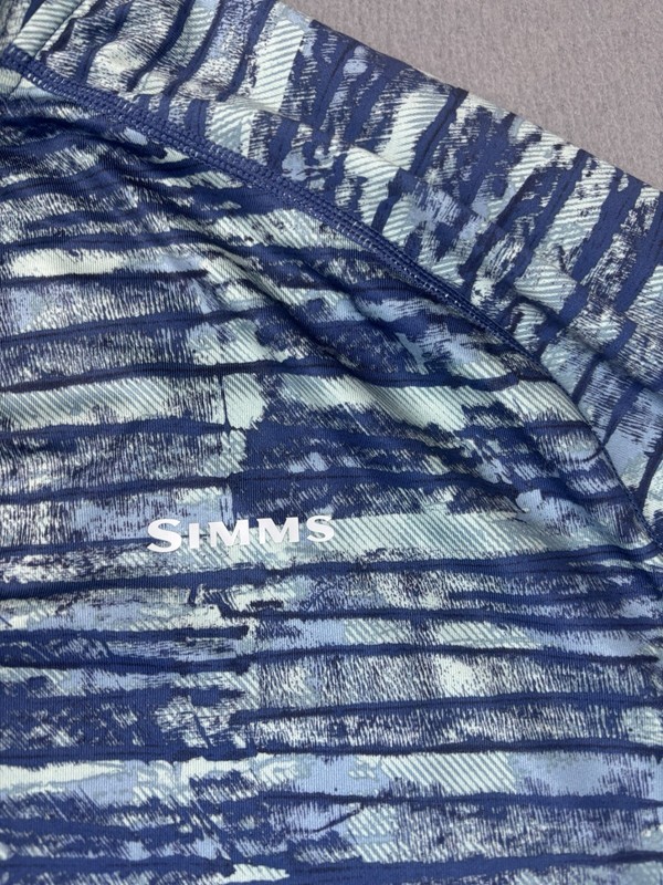Simms SolarFlex Pullover Mens XL Blue 1/4 Zip Fishing Shirt UPF 50 Performance gallery