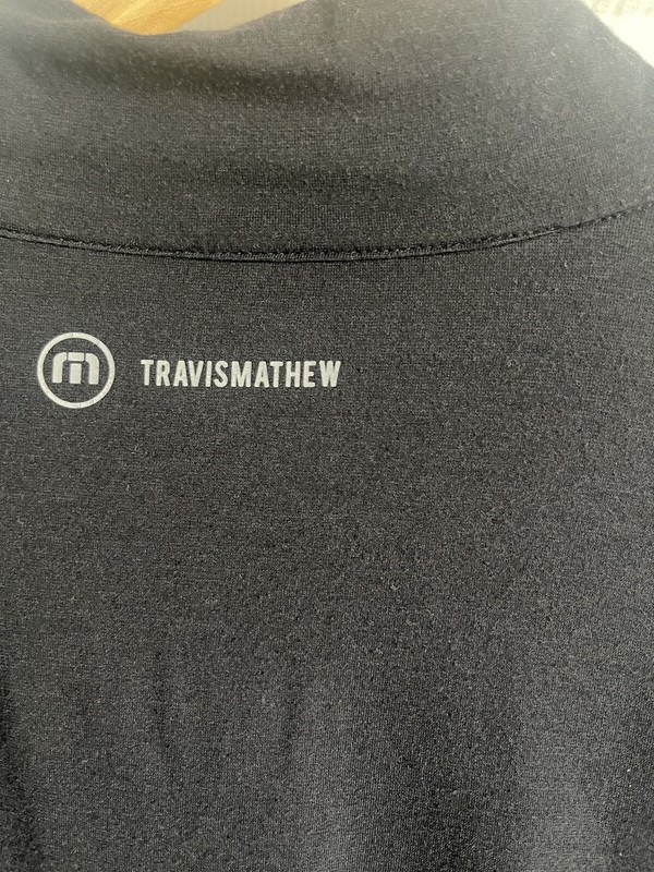 Travis Mathew L 1/4 Zip Pullover Black Mock Neck Long Sleeve Stretch Full Swing gallery