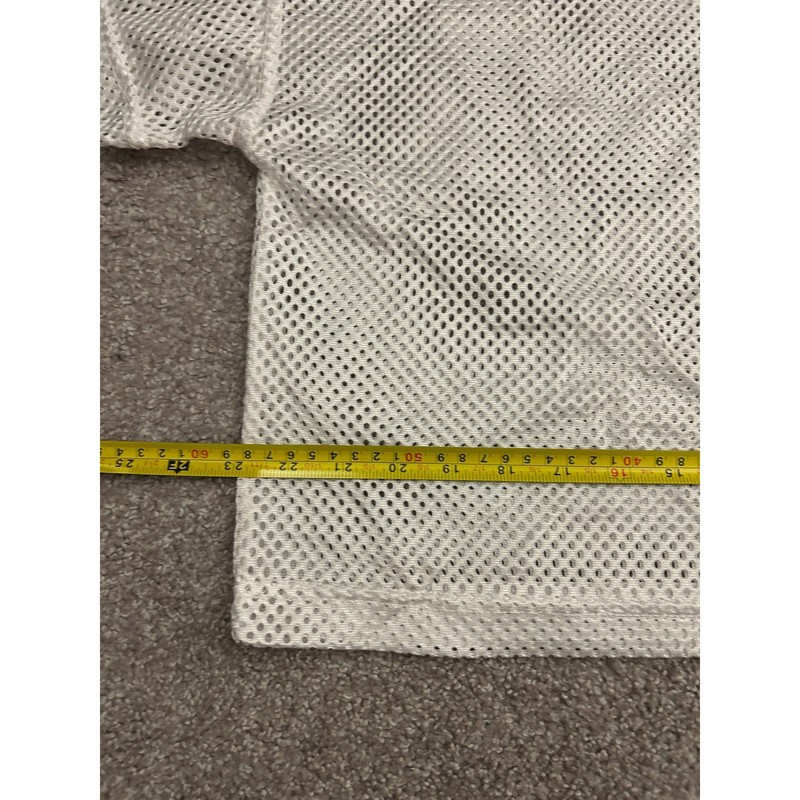 Champro Mesh Practice Jersey Adult Medium White Excellent V-Neck Short Sleeve gallery